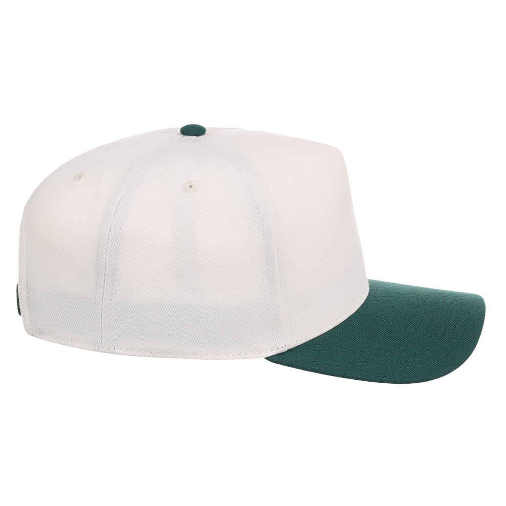 Crowns By Lids Hook Shot 2-Tone A-Frame Cap - Ivory/Dark Green