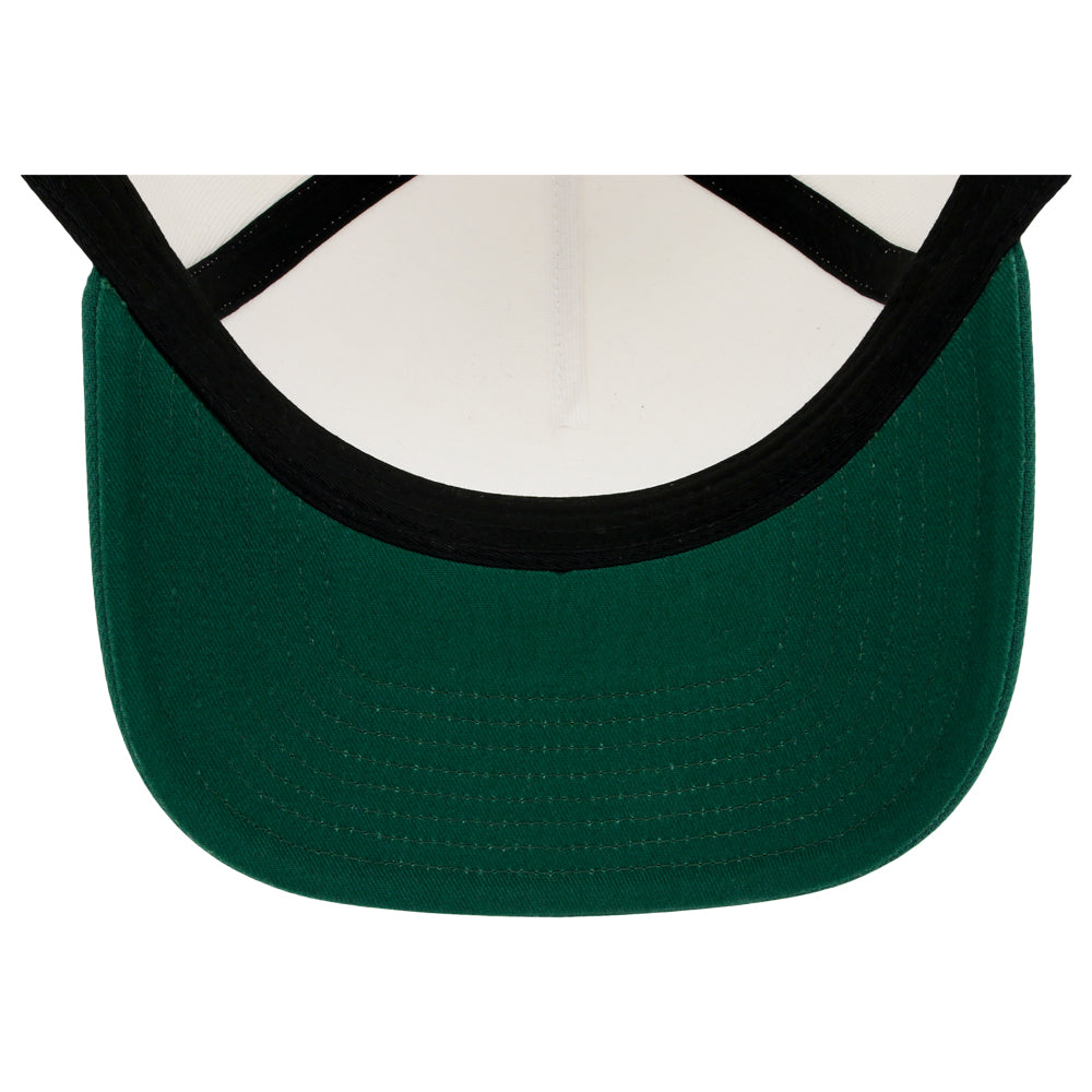 Crowns By Lids Hook Shot 2-Tone A-Frame Cap - Ivory/Dark Green