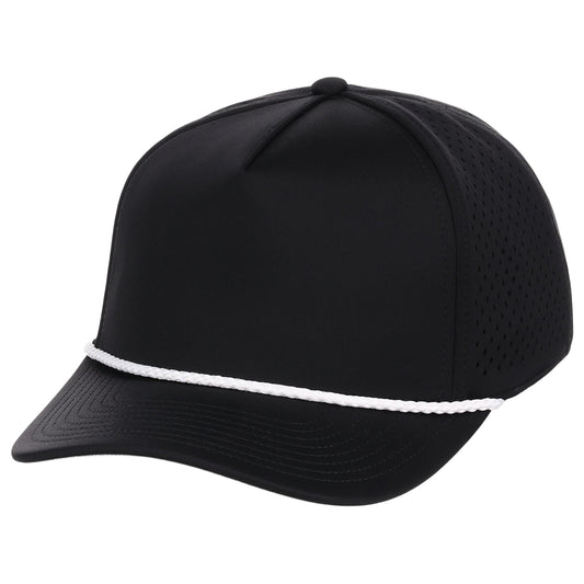 Crowns By Lids Rope 5-Panel Tech Cap - Black