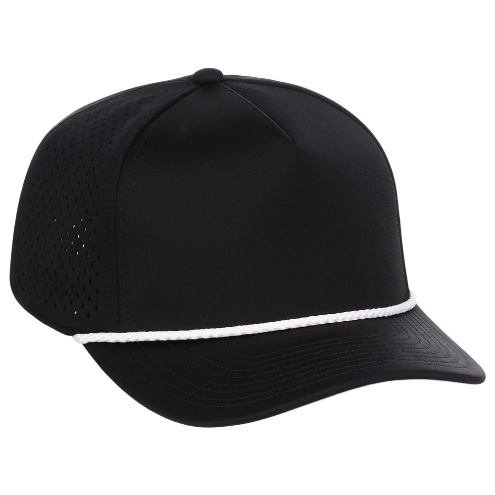 Crowns By Lids Rope 5-Panel Tech Cap - Black