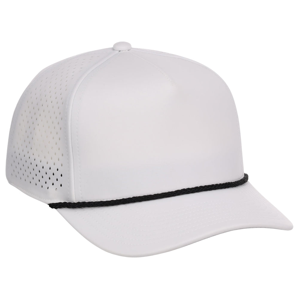 Crowns By Lids Rope 5-Panel Tech Cap - White