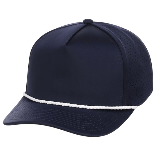 Crowns By Lids Rope 5-Panel Tech Cap - Navy