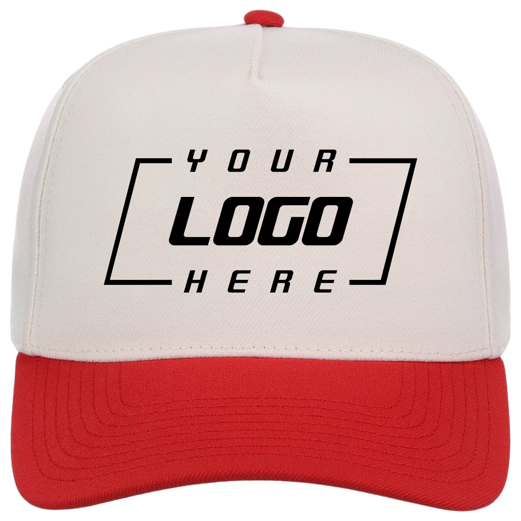 Crowns By Lids Hook Shot 2-Tone A-Frame Cap - Ivory/Red
