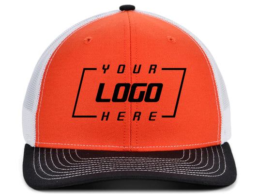 Richardson 112 Trucker - Orange/White/Black