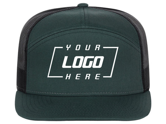 Richardson 168 7 Panel Trucker - Dark Green/Black