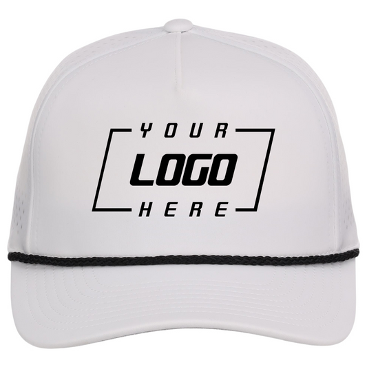 Crowns By Lids Rope 5-Panel Tech Cap - White