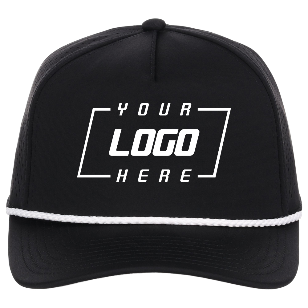 Crowns By Lids Rope 5-Panel Tech Cap - Black