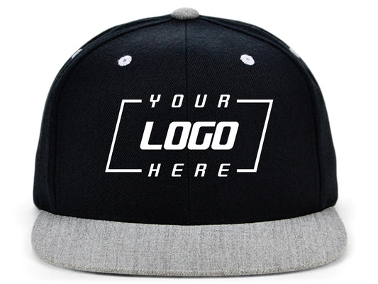 Flexfit Blank Snapback - Black/Heather Grey