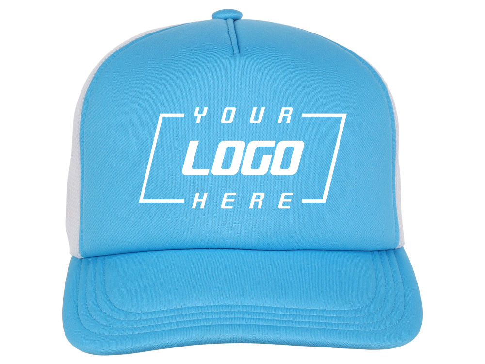 Crowns By Lids Screen Foam Trucker Cap - White/Light Blue