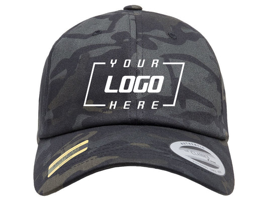 Flexfit Blank Dad Hat - Black/Multicam