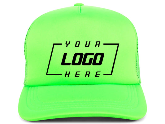 Crowns By Lids Screen Foam Trucker Cap - Neon Green/Neon Green