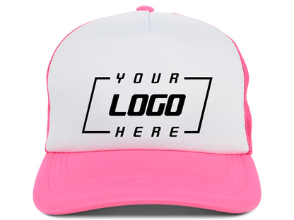 Pink White Blank Trucker Hat - ETA 1/15