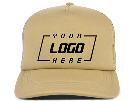 Crowns By Lids Screen Foam Trucker Cap - Tan/Tan