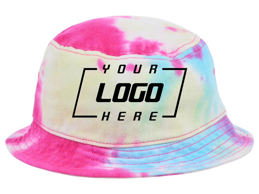 Tiedye Bucket Hat Blank - Raspberry