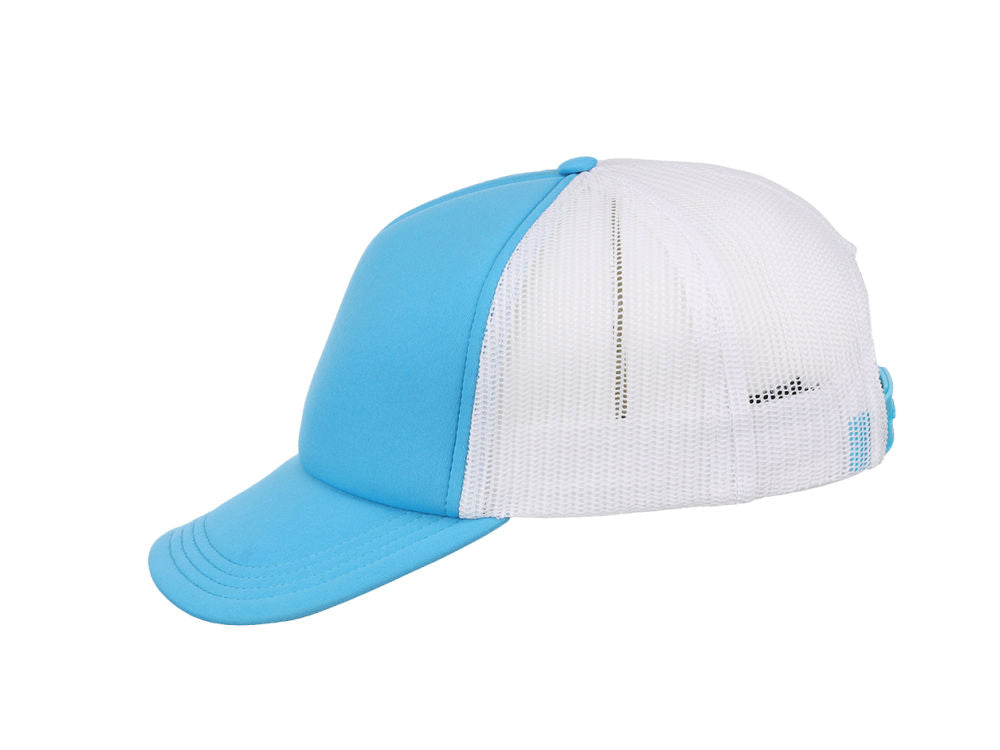 Crowns By Lids Screen Foam Trucker Cap - White/Light Blue