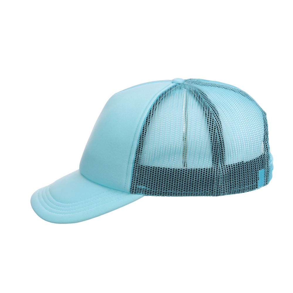 Crowns By Lids Screen Foam Trucker Cap - Turquoise/Turquoise