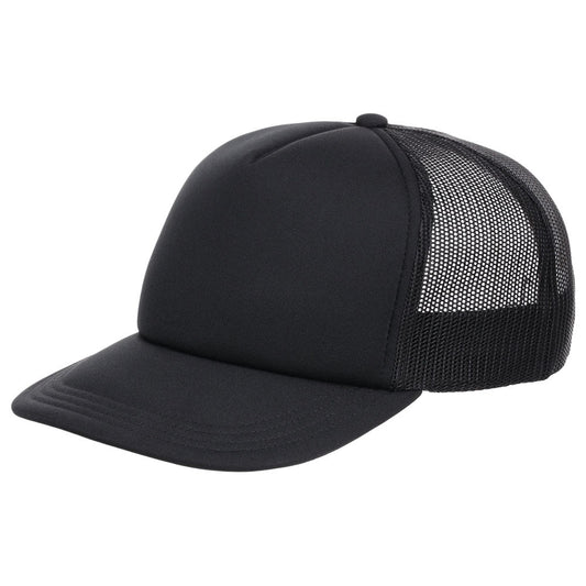 Crowns By Lids Screen Foam Trucker Cap - Black/Black