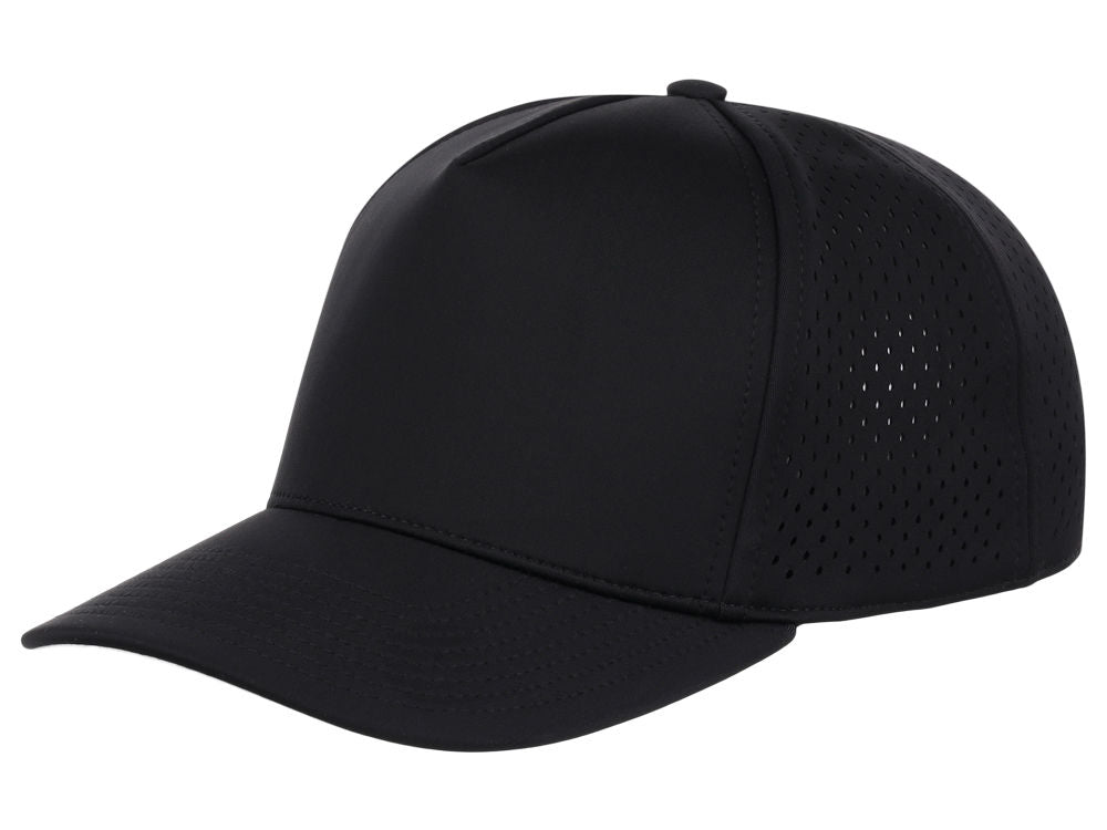 Crowns By Lids Tee Box 5-Panel Tech Cap - Black – CustomLids.com