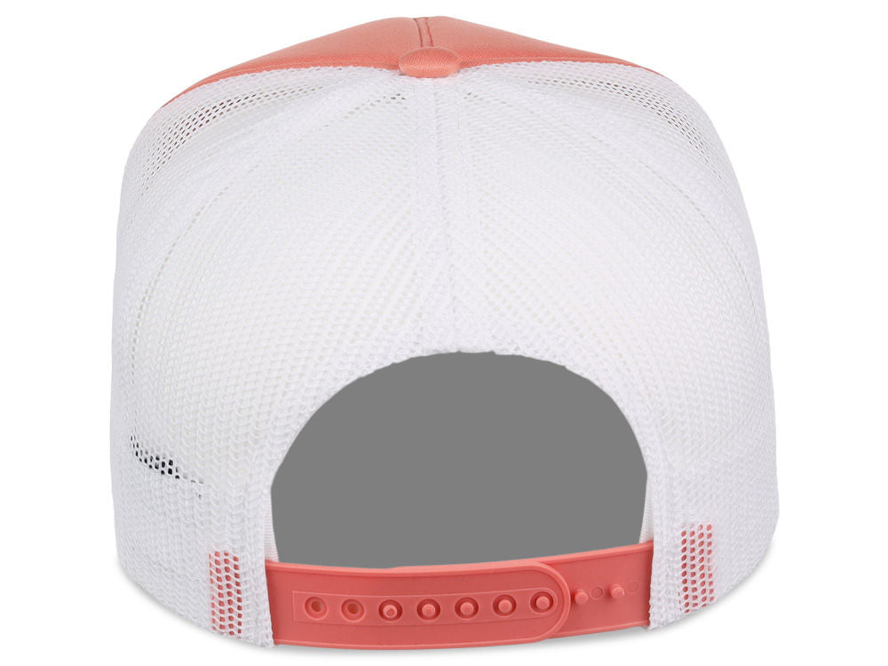 Crowns By Lids Screen Foam Trucker Cap - White/Peach Puff