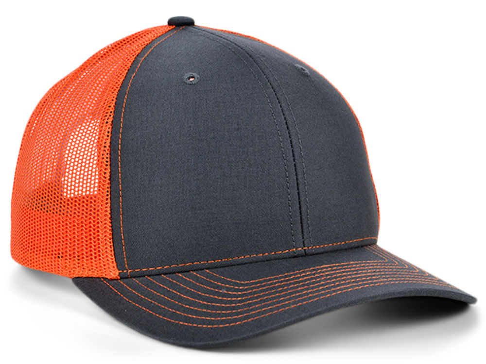 Richardson 112 Trucker - Charcoal/Orange