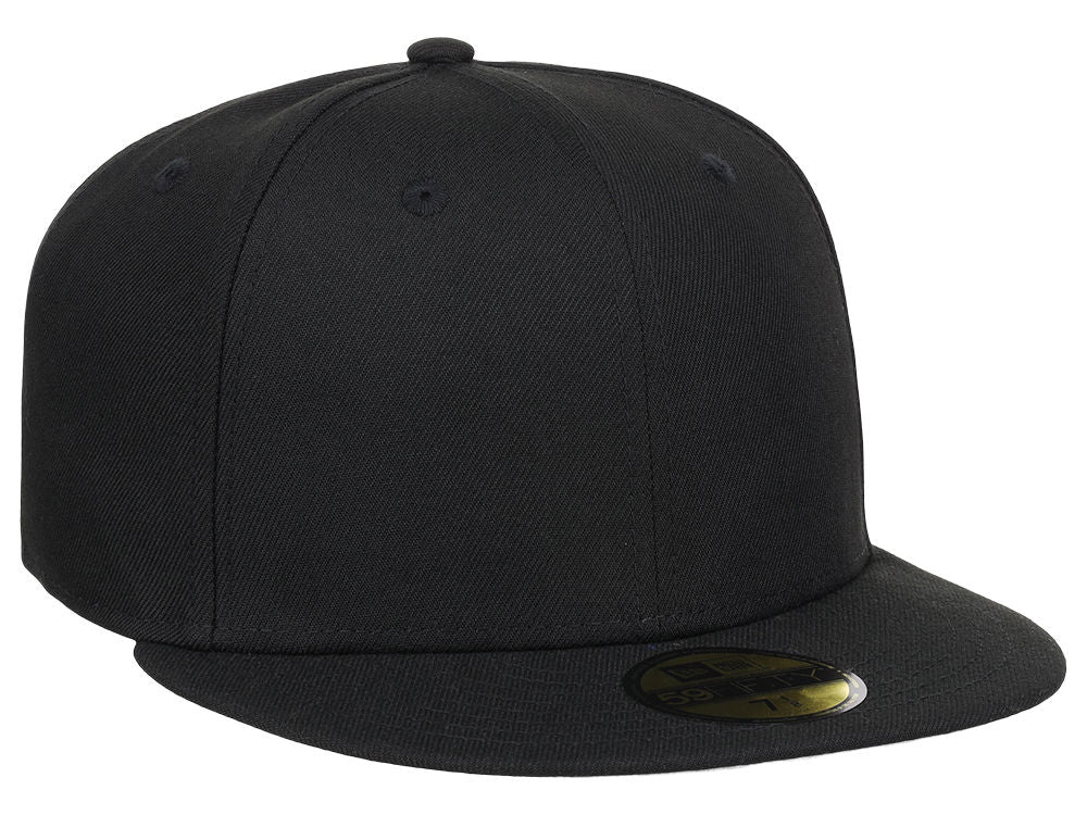 New Era Blank Custom 59FIFTY Fitted Cap (6 7/8, Black/Grey UV) at