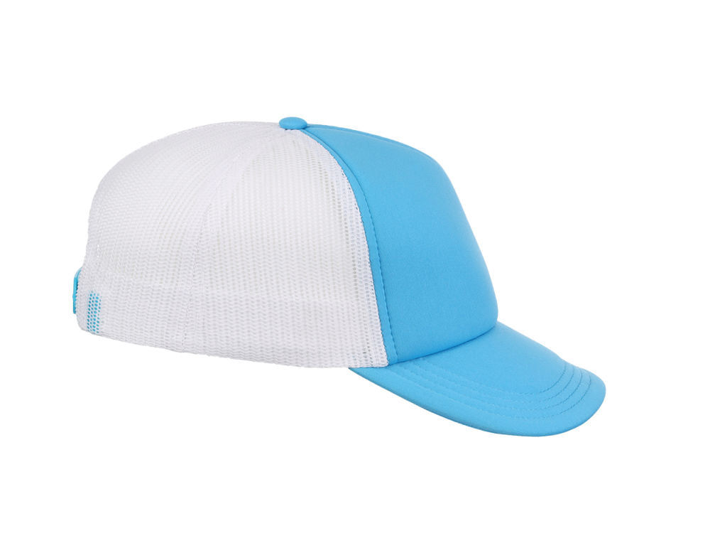 Crowns By Lids Screen Foam Trucker Cap - White/Light Blue