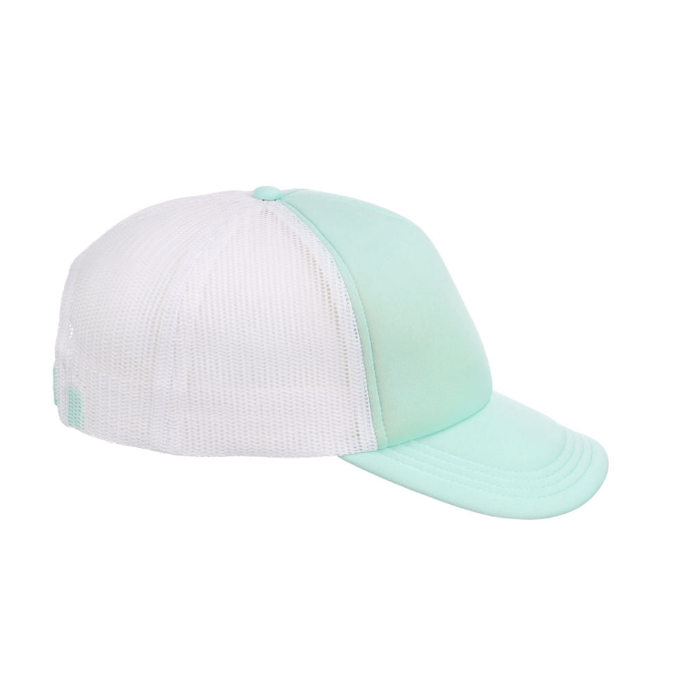 Crowns By Lids Screen Foam Trucker Cap - Light Green/White