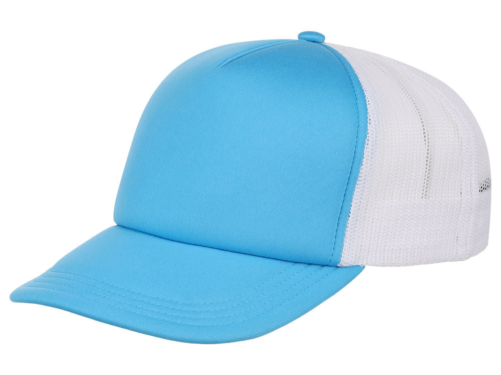 Crowns By Lids Screen Foam Trucker Cap - White/Light Blue