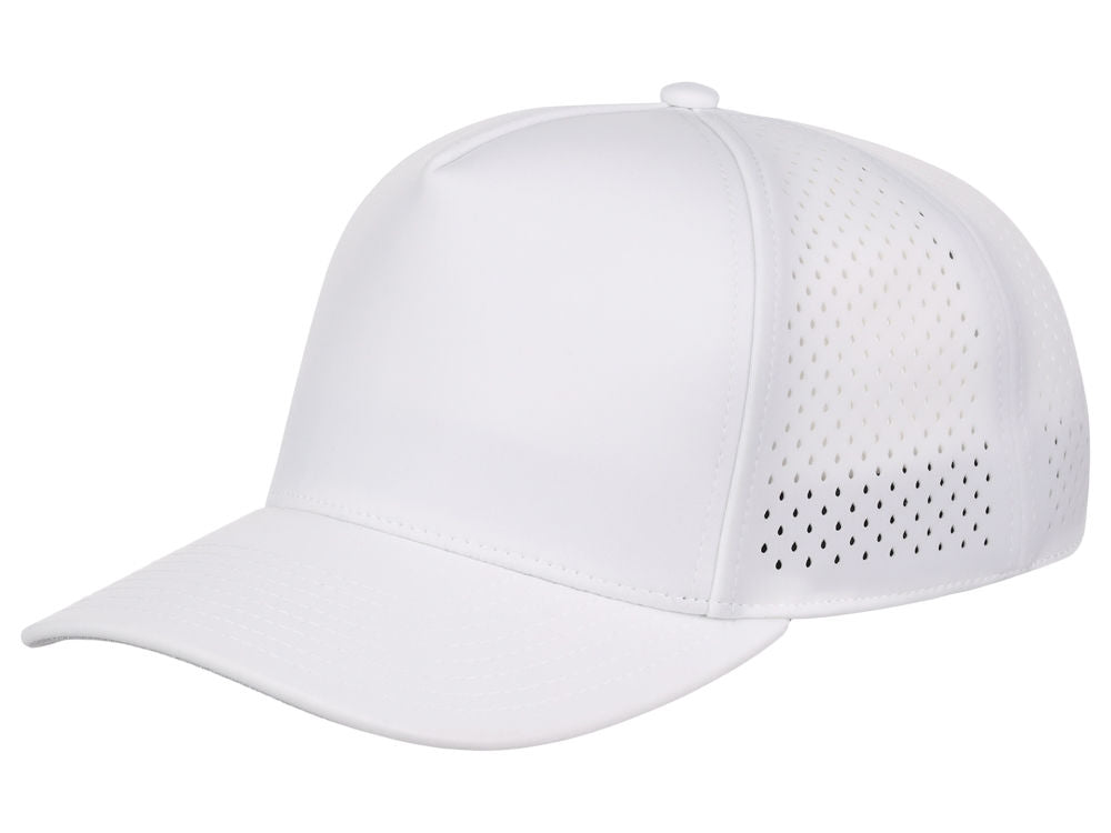 Crowns By Lids Tee Box 5-Panel Tech Cap - White