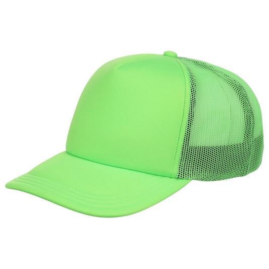 Crowns By Lids Screen Foam Trucker Cap - Neon Green/Neon Green