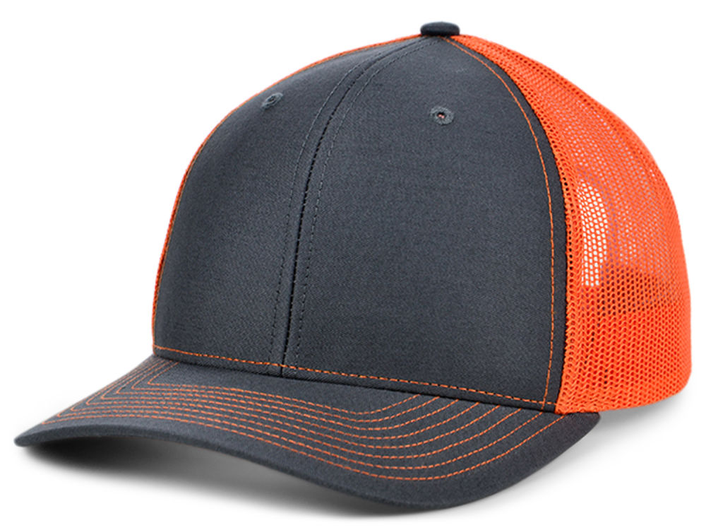 Richardson 112 Trucker - Charcoal/Orange