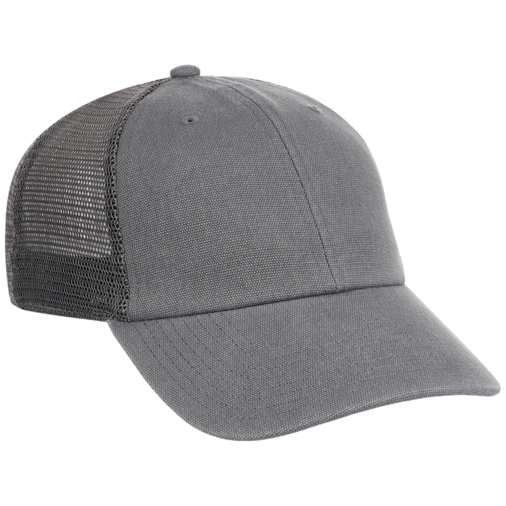 Crowns By Lids Workers Canvas Meshback Trucker Cap - Dark Grey