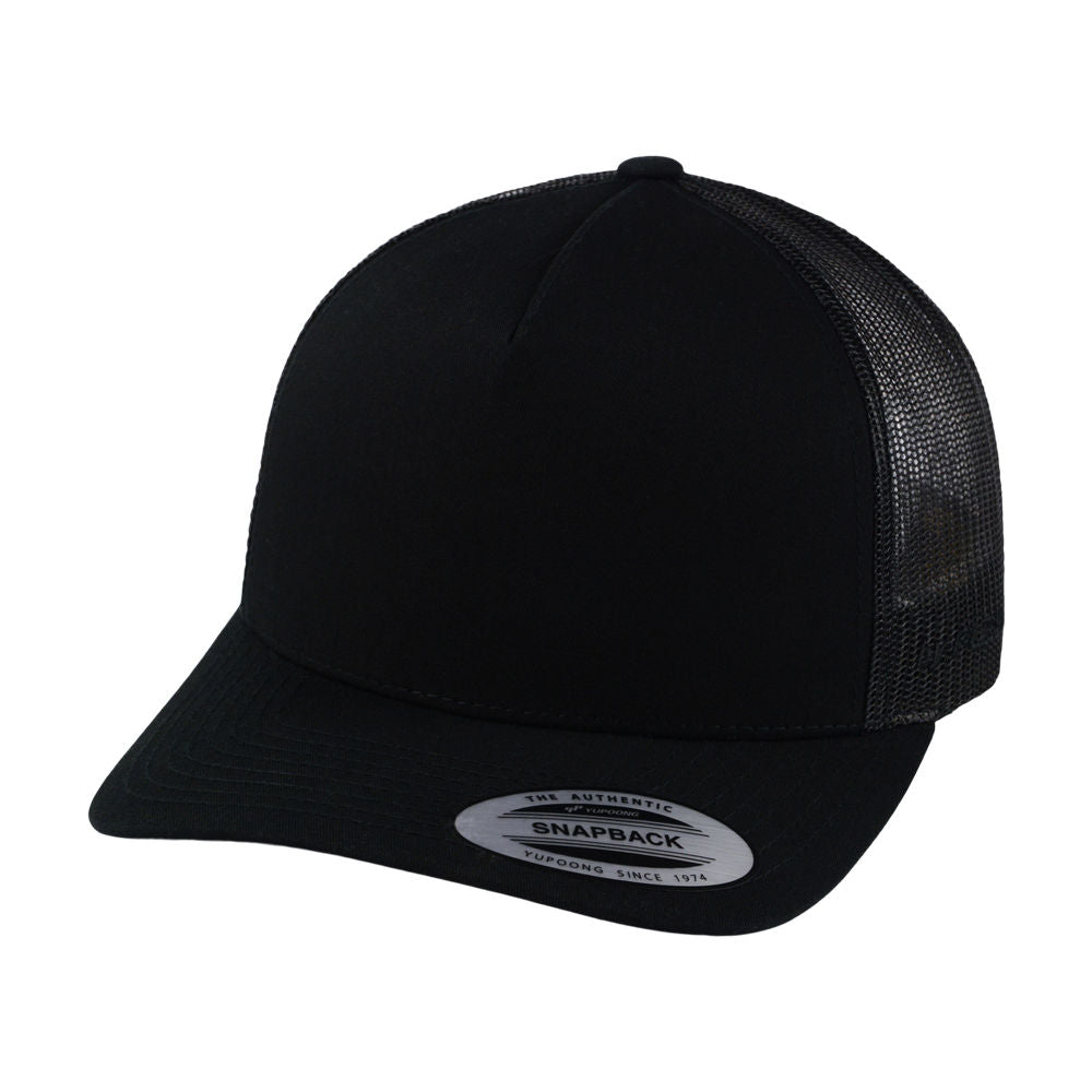 YP Classics 5-Panel Retro Trucker - Black