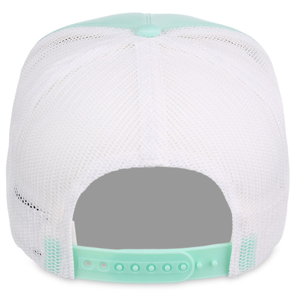 Crowns By Lids Screen Foam Trucker Cap - Light Green/White
