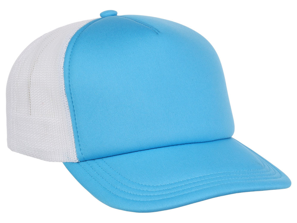 Crowns By Lids Screen Foam Trucker Cap - White/Light Blue