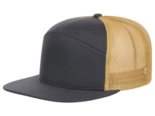 Richardson 168 7 Panel Trucker - Charcoal/Gold