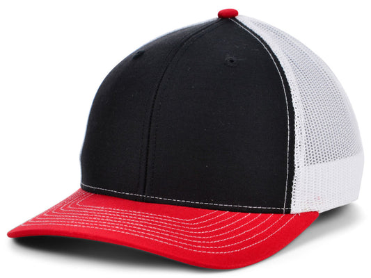 Richardson 112 Trucker - Black/White/Red