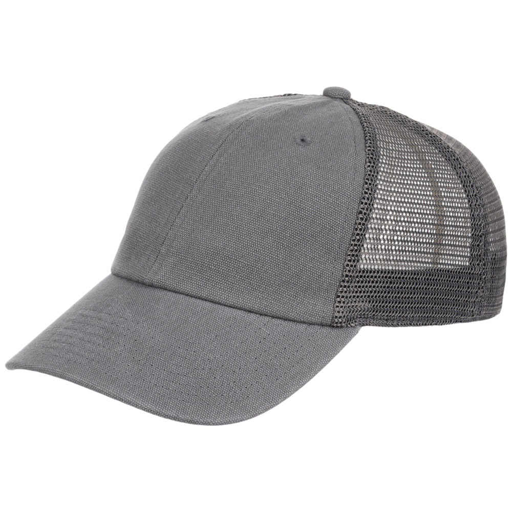 Crowns By Lids Workers Canvas Meshback Trucker Cap - Dark Grey