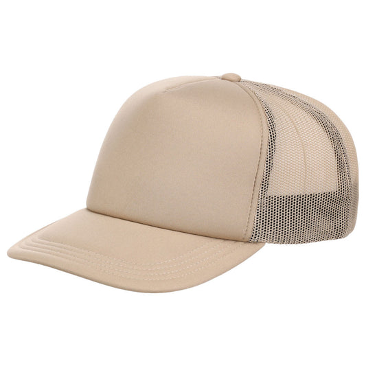 Crowns By Lids Screen Foam Trucker Cap - Tan/Tan