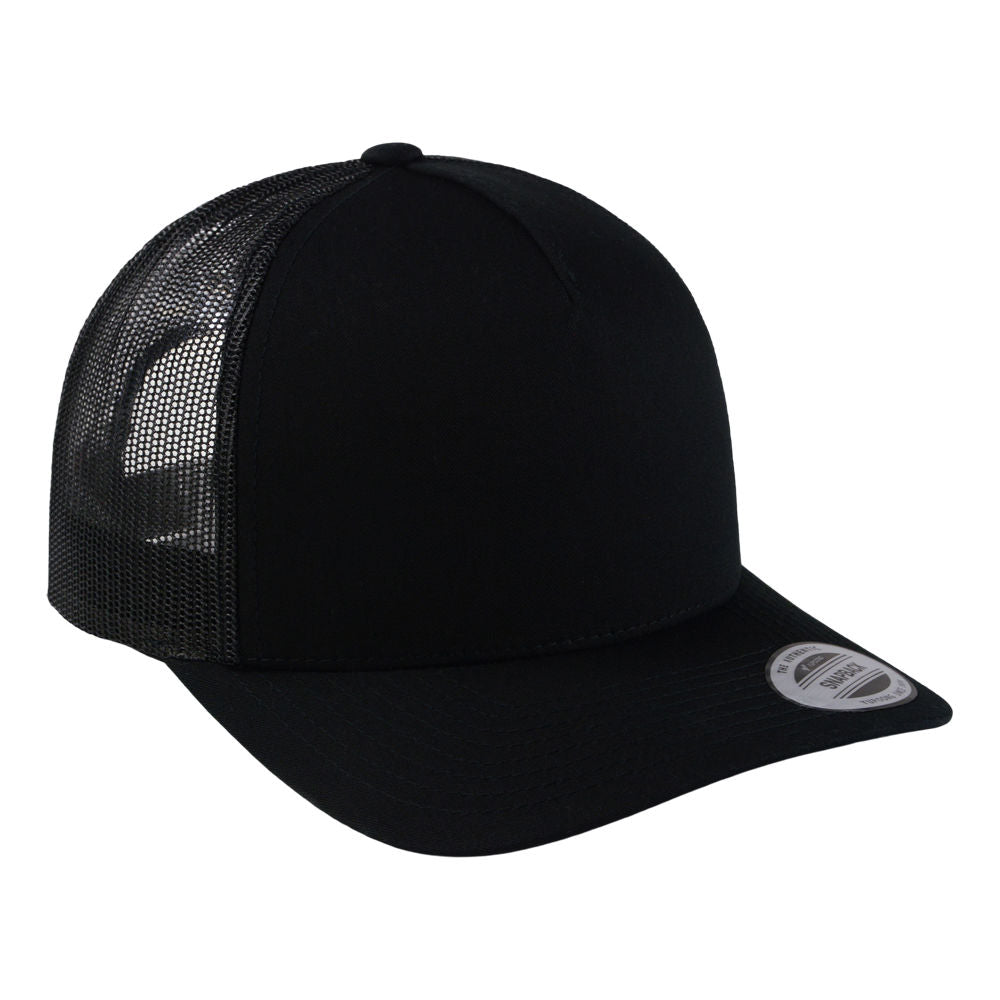 YP Classics 5-Panel Retro Trucker - Black