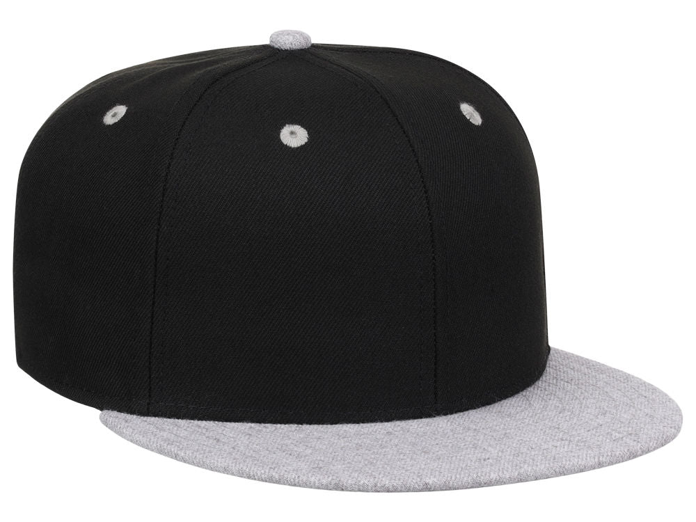 Cursive lb Black On Heather Grey Snapback