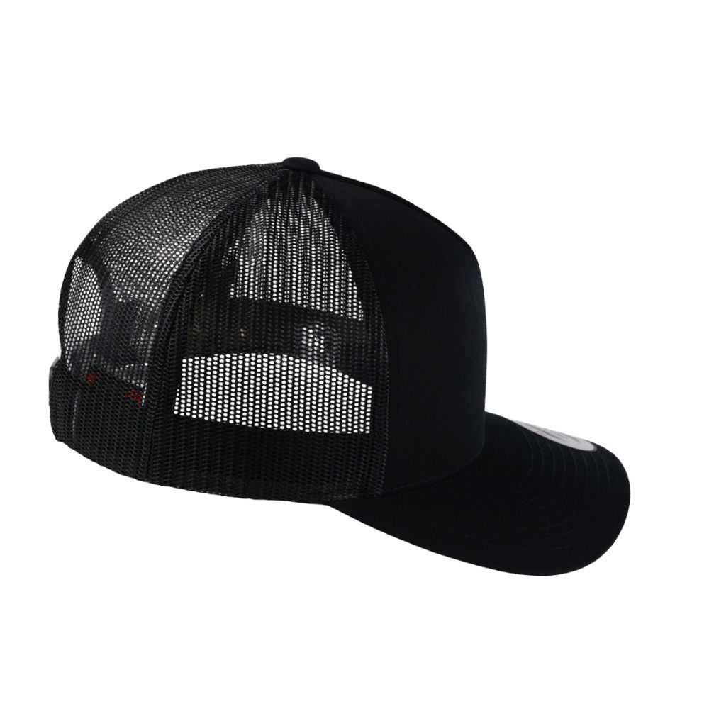 YP Classics 5-Panel Retro Trucker - Black