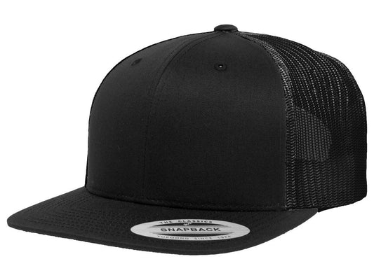 Flexfit Flat Bill Trucker - Black