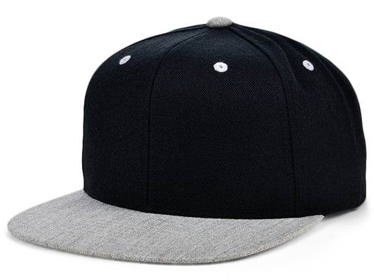 Flexfit Blank Snapback - Black/Heather Grey