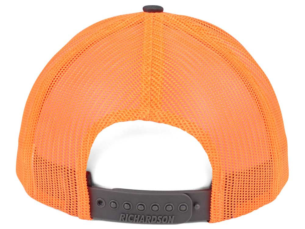 Charcoal/Orange Richardson 112 Trucker Hat - Custom Lids – CustomLids.com