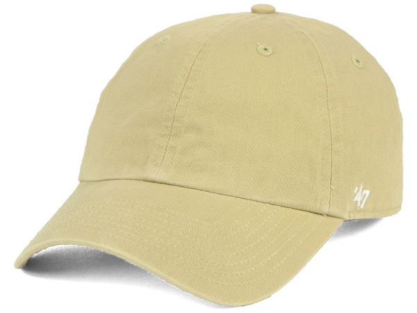 47' Brand Clean Up Cap Custom Leather Patch Hat Khaki