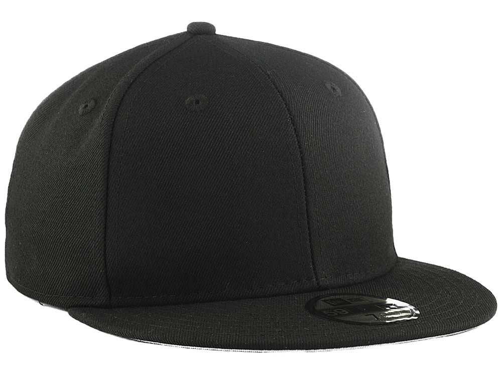 blank black baseball hat