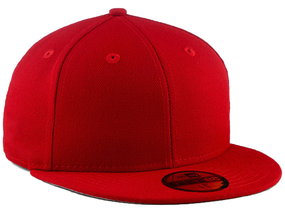 Red custom fitted hats Clearance