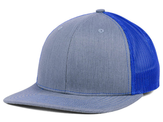 Richardson 112 Trucker - Heather Grey/Royal Blue