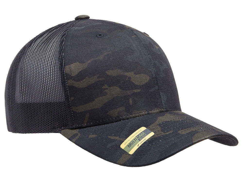 Find Your Coast Fishing Flexfit Trucker Hat Multicam Black/Black